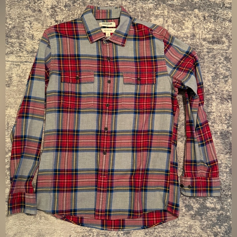 Goodthreads Red and Blue Plaid Casual Shirt